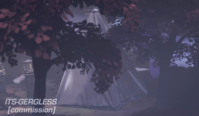 Rape of a long-haired Amber girl at a camping, hentai porn Genshin Impact