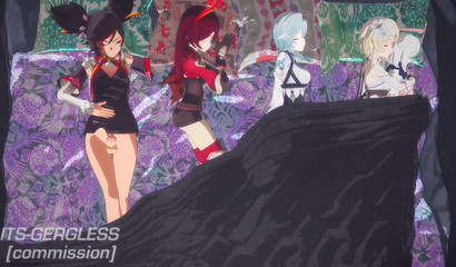 Rape of a long-haired Amber girl at a camping, hentai porn Genshin Impact