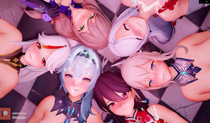 3d porno hentai Genshin Impact mit vollbusigen Mädchen