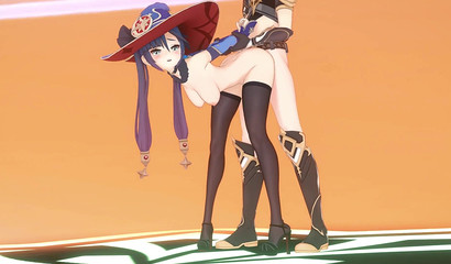 Cartoon bitch Mona in stockings sucks dick and fucks