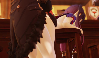 Hot foot job performed by charming 3d girl Mona