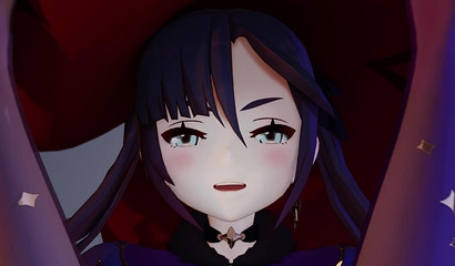 Hot foot job performed by charming 3d girl Mona