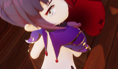 Hot foot job performed by charming 3d girl Mona