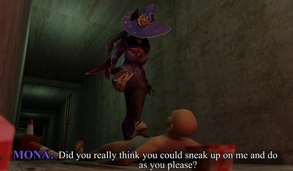 女性统治！ 情妇蒙娜丽莎羞辱一个奴隶在3d色情Genshin影响