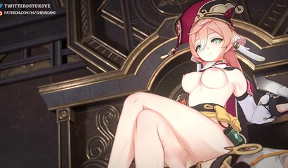 Anime porn Genshin Impact with Yanfei bitch jumping on a dick
