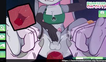 Judy Hops with a futanari dick gets fucked in the ass in a XXX flash game