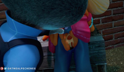 Evil bunny Judy Hops fucked a sex offender with a bottle