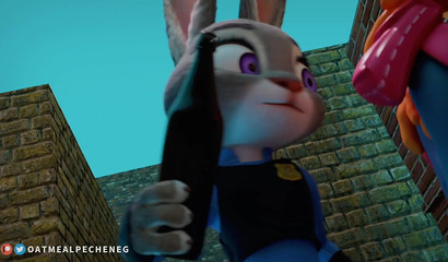 Evil bunny Judy Hops fucked a sex offender with a bottle