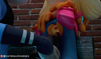 Evil bunny Judy Hops fucked a sex offender with a bottle