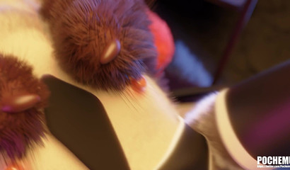 Nick Wilde caresses the nipples of Judy Hops bunny during sex in a porn cartoon