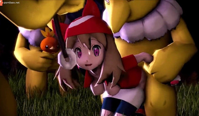 Pikachu and other Pokemon fuck girls, 3D porn parody