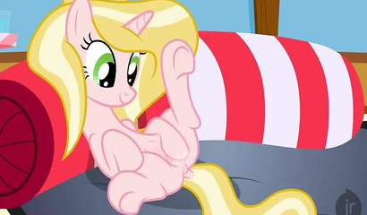 Young pony Applejack from the cartoon My Little Pony loves to masturbate her pussy