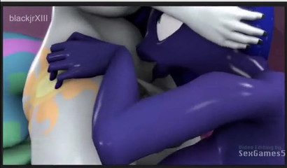 Twilight Sparkle and other futanari ponies suck cocks and fuck, 3D porn