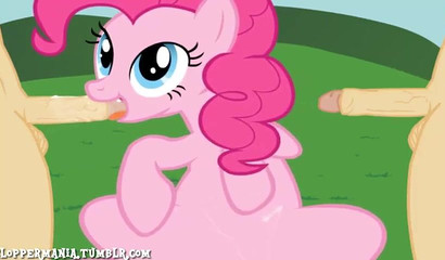 Pinkie Pie from the cartoon My Little Pony fucks and sucks dicks in a hot porn collection