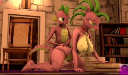 Busty dragoness has sex with a young dragon-mage, 3D porn