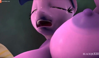 Futanari ponies fuck horse Fluttershy in a crowd at a sex party