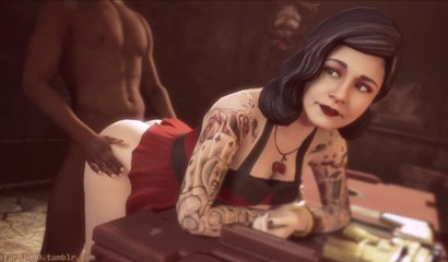 Big black dick fucks tomb raider, 3D porn compilation