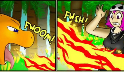 Huge Pokemon Chirizard caught and ate a sexy girl