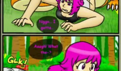 Huge Pokemon Chirizard caught and ate a sexy girl