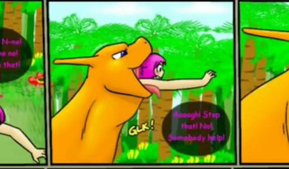Huge Pokemon Chirizard caught and ate a sexy girl