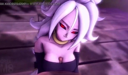 Android 21 jerks off your dick and wants you to cum, 3d porn from the first person