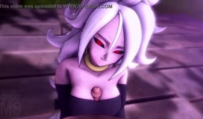 Android 21 jerks off your dick and wants you to cum, 3d porn from the first person