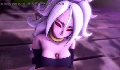 Android 21 jerks off your dick and wants you to cum, 3d porn from the first person