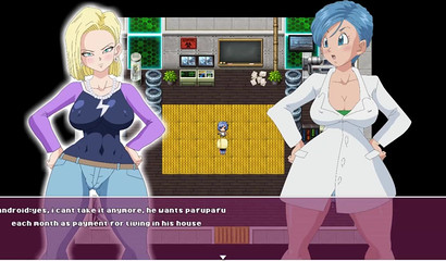 Hentai blonde Android 18 fucks in the video game Guest For The Ball
