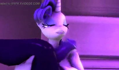 Little pony Rarity and her dark side have great crazy sex
