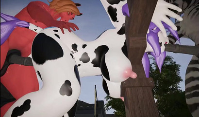 Yiffalicious-Raricow used in the stocks by zebra and Big Mac