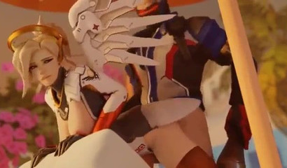 Bitches from Overwatch have dirty sex in an epic compilation
