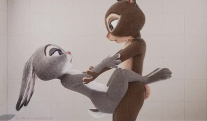 judy and her rabbit friend (MUTE THE SOUND SERIOUSLY)