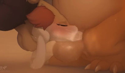 狐狸精Breaksen吸龙Chirizard的巨大的阴茎从XXX卡通