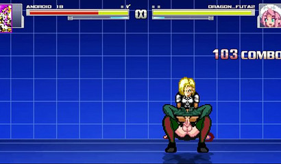 Defeated and fucked blonde Android 18, an epic battle in the video game Dragon Ball Z