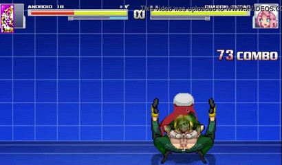 Defeated and fucked blonde Android 18, an epic battle in the video game Dragon Ball Z