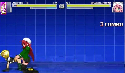 Defeated and fucked blonde Android 18, an epic battle in the video game Dragon Ball Z