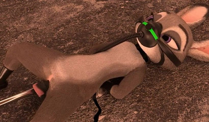 Sex machine fucks fluffy bunny Judy Hops from Zveropolis"