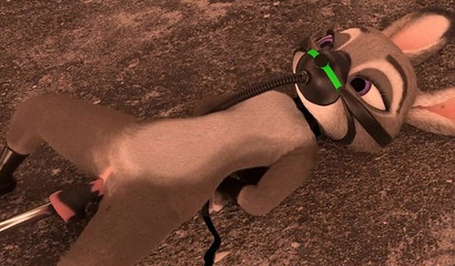 Sex machine fucks fluffy bunny Judy Hops from Zveropolis"