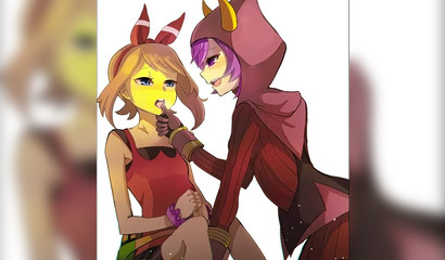 Saftige Kunstsammlung mit nackten sexy Heldinnen des Pokémon-Zeichentrickfilms