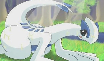 Big Pokemon Lugia fucks in all holes with other Pokemon