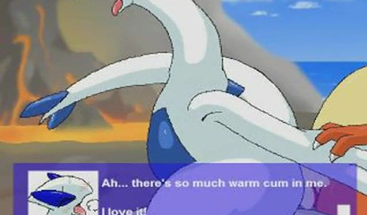 Big Pokemon Lugia fucks in all holes with other Pokemon