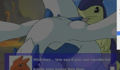 Big Pokemon Lugia fucks in all holes with other Pokemon