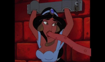 The characters of the cartoon Aladdin" fuck sexy princess Jasmine"