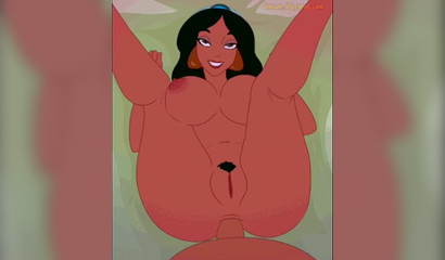The characters of the cartoon Aladdin" fuck sexy princess Jasmine"