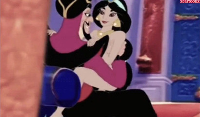 The characters of the cartoon Aladdin" fuck sexy princess Jasmine"