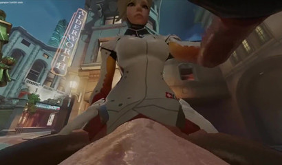 Animated porn from the first person with girls from Overwatch