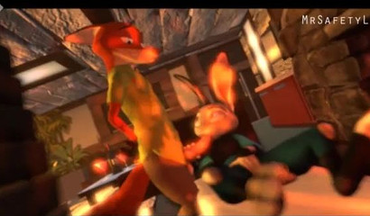 Friends and colleagues Judy Hops and Nick Wilde fuck in a porn cartoon