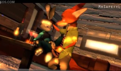 Friends and colleagues Judy Hops and Nick Wilde fuck in a porn cartoon