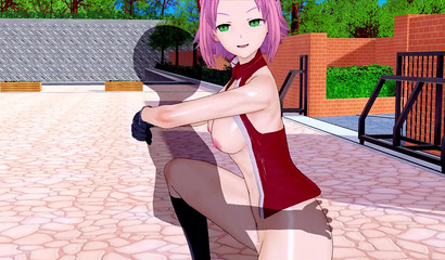 Sakura enjoys dick and fucks in animated 3d Naruto porn