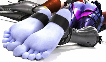 Widowmaker footjob porn, her sexy legs will bring anyone to orgasm!